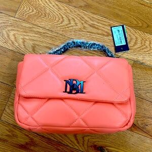 NWT Badgley Mischka Coral Purse Crossbody Vegan